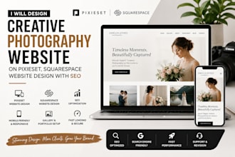 design creative photography website on pixieset squarespace website design SEO