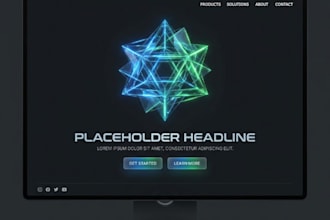 design a modern landing page with 3d custom visuals