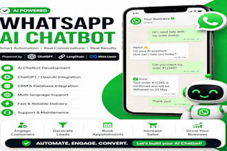 build ai whatsapp chatbot, n8n automation, ai chatbot and lead generation bot