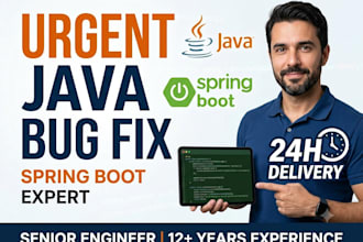 fix your java or spring boot bugs urgently