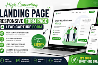 design high converting landing page responsive form page lead capture form