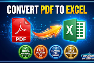 convert PDF to excel, spreadsheet, CSV, or google sheets