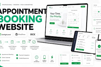 build a booking appointment website with gohighlevel wordpress or wix