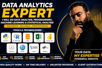 do r programming, python, data analysis, machine learning, and excel projects