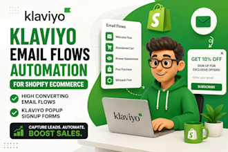 setup klaviyo email flows automation popup signup forms for shopify ecommerce