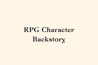 write a backstory for your rpg character