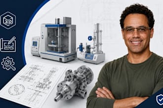laboratory equipment technical drawing, scientific instrument cad, assembly drwg