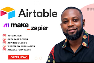 setup airtable database airtable automation airtable expert for zapier make n8n