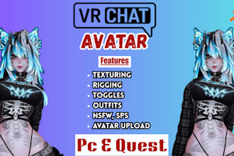 create vrchat avatar furry avatar nsfw avatar sfw avatar 3d vtuber vrchat model
