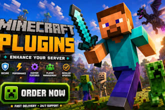 develop minecraft plugins server trailer and mods with advanced features