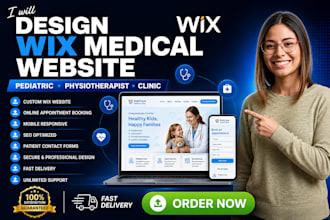 design wix pediatric clinic website wix physiotherapist medical clinic website