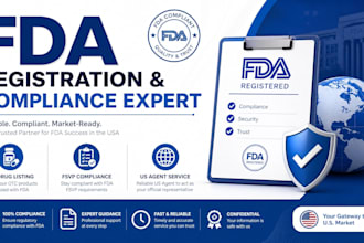 do fda registration, otc drug listing, fsvp compliance and us agent service