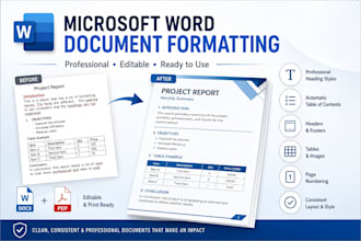professionally format and design your microsoft word document