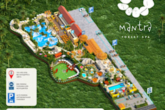 create an isometric map for your hotel, resort or venue