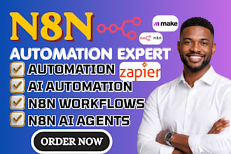 build n8n automation, ai workflow automation, n8n ai agent and API integration
