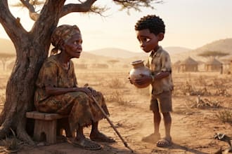 create captivating african folktales video animation, kids rhymes video
