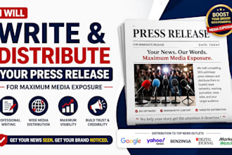 write and distribute your press release for maximum media exposure
