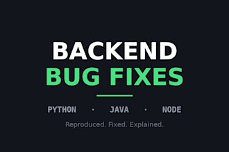 fix bugs in your backend code