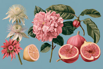draw botanical illustration art for you