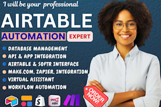 do airtable database, airtable automation, airtable crm workflow, softr portal
