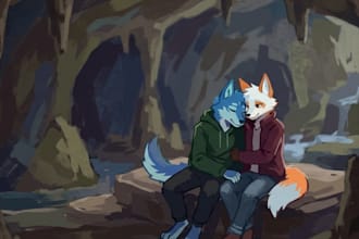 paint your anime furry art and custom fursona character