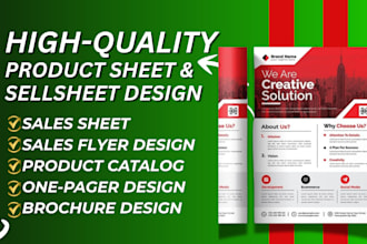 design sell sheet, business flyer, product sheet, sales flyer, sales sheet
