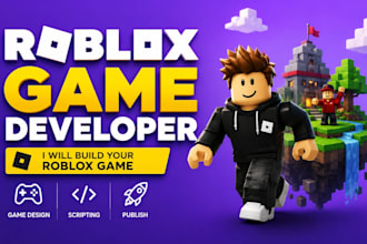 be your roblox game developer, roblox game creation, as your roblox scripter