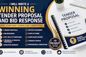 write a winning tender proposal and bid response