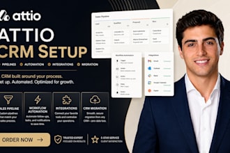 setup attio crm sales pipeline workflow automation integrations migration