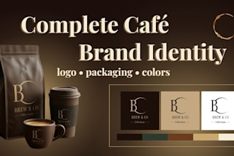design a complete brand identity for your cafe or coffee shop