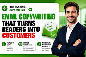 write persuasive email sales copies, email copywriting sequence, website content