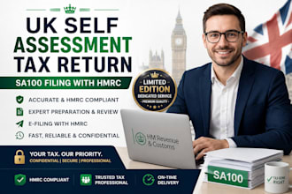 prepare and file your complete UK self assessment tax return sa100 with hmrc