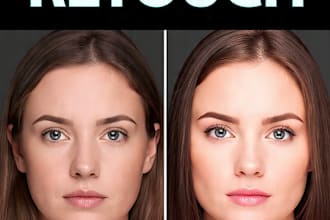 do professional face retouching before and after with ai