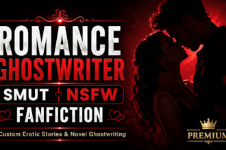 write romance illustration smut erotic story nsfw fanfiction, novel ghostwrite