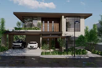 create photorealistic 3d exterior architectural renderings