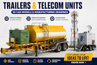 design professional 3d trailers, towers, and cow farm models