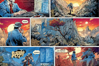 draw graphic novel comic book storyboard manga page comic nsfw or sfw art