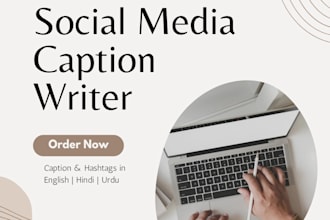 write catchy social media captions and content in english hindi urdu