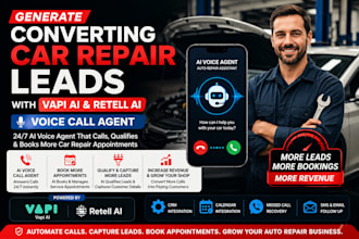 generate converting car repair leads with vapi ai, retell ai voice call agent