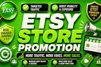 do etsy shop promotion to boost etsy listing traffic, etsy sales, etsy marketing