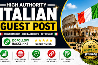 publish italian guest post on high authority SEO blogs with backlinks dofollow