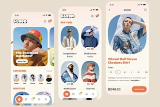 do ecommerce app, online store app, retail app live commerce app woocommerce app