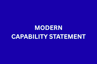 design a modern capability statement for government contracting