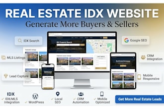 build a real estate idx mls website with SEO and lead geneartion