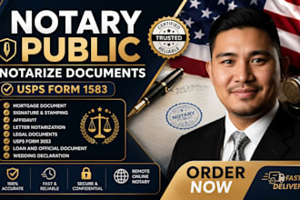 notarize usps form 1583 legal documents letters notarization as US notary public
