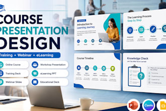 design course presentation, webinar deck, training deck, educational pitch deck