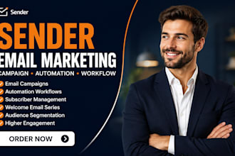 sender email marketing campaign sender automation sender subscriber workflow