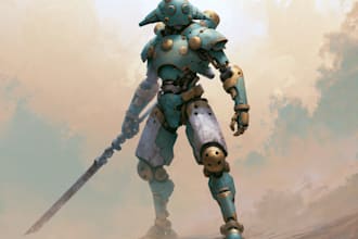 do retro mecha or scifi gundam art