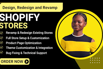 design, redesign and revamp your shopify store as shopify expert