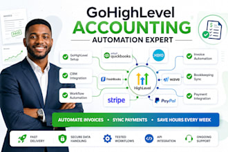 integrate gohighlevel quickbooks xero freshbooks wave bookkeeping invoice